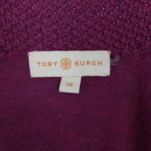 Tory Burch Lizzie Cashmere Sweater Top in Magenta Size XS - Picture 4 of 5